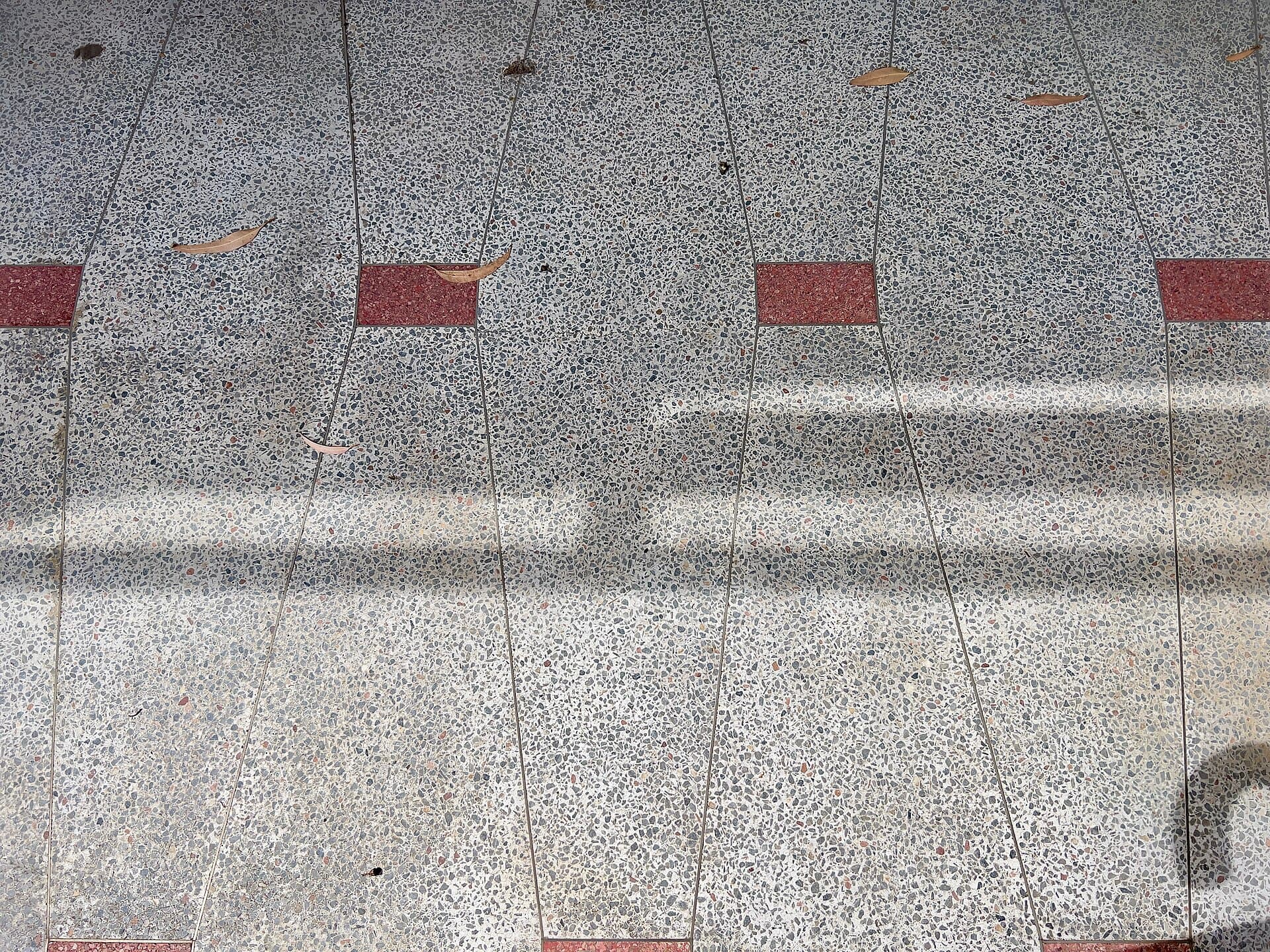 Polished concrete floor in a 1960s office building in Mascot, New South Wales