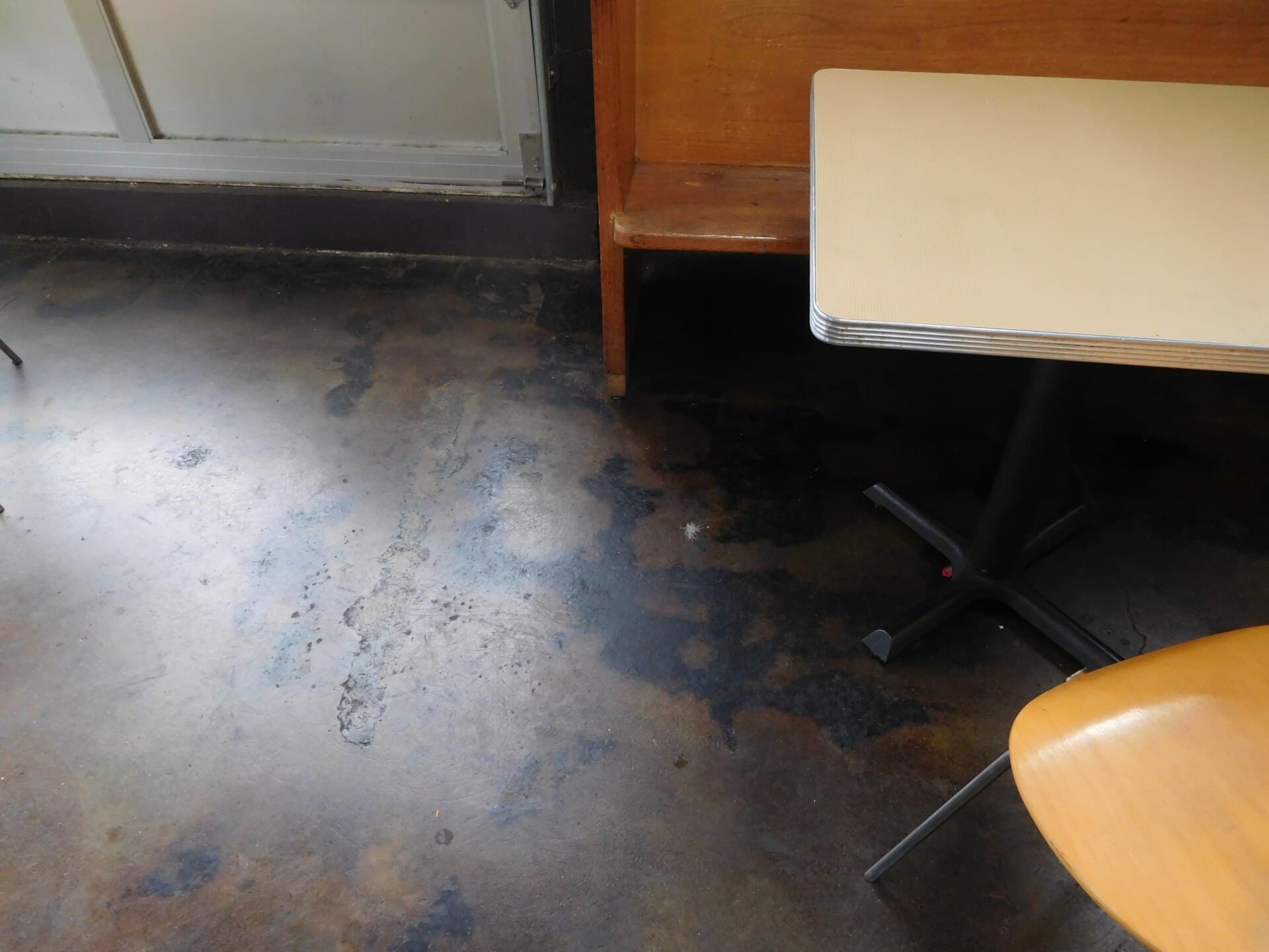 A polished former workshop floor in everyday use